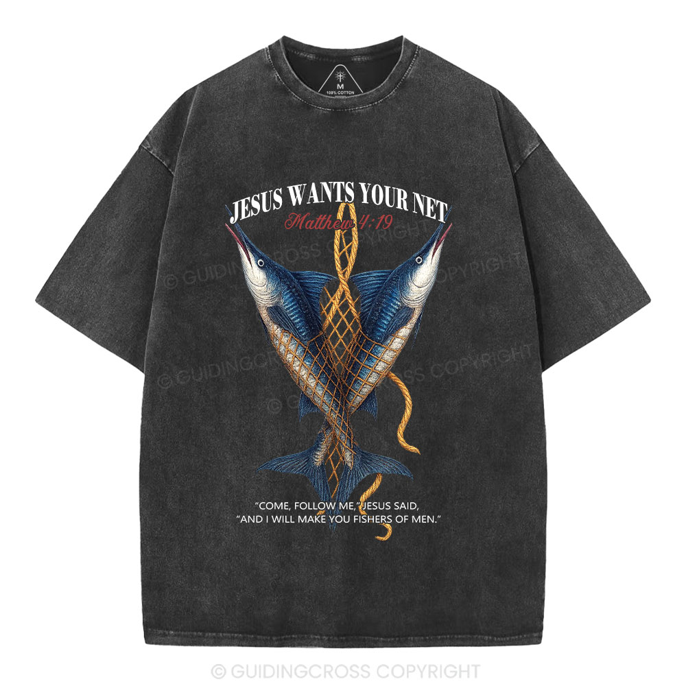 Fishers Of Man Chrsitian Washed T-Shirt