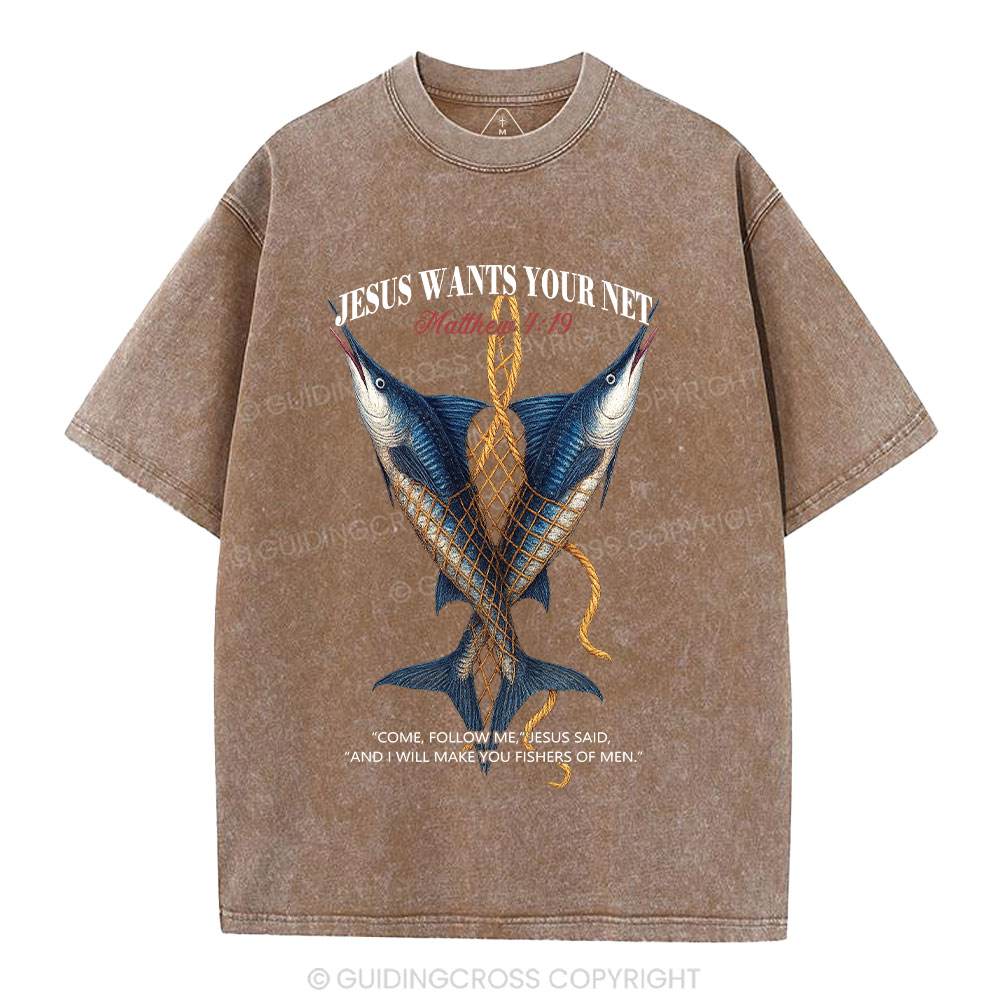 Fishers Of Man Chrsitian Washed T-Shirt
