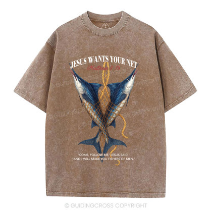 Fishers Of Man Chrsitian Washed T-Shirt