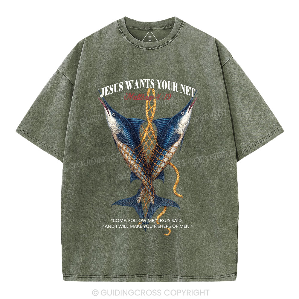 Fishers Of Man Chrsitian Washed T-Shirt