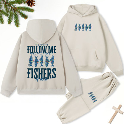 Fishers Of Men Christian Christmas Fleece Hoodie Set