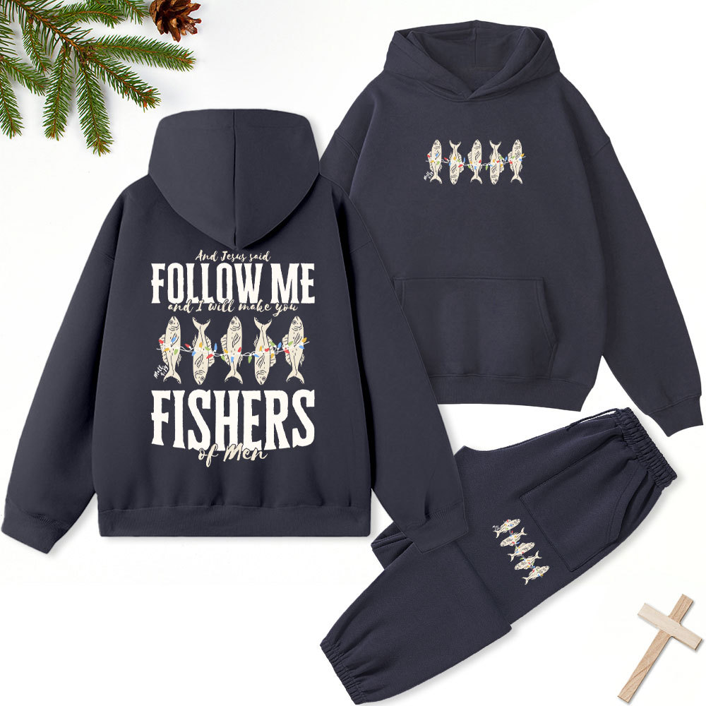 Fishers Of Men Christian Christmas Fleece Hoodie Set