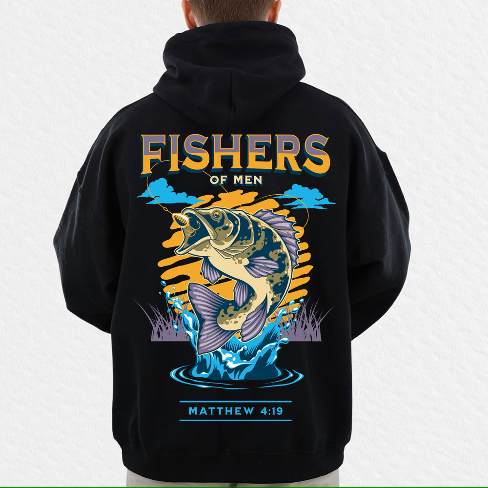 Fishers Of Men Matthew 4:19 Christian Hoodie