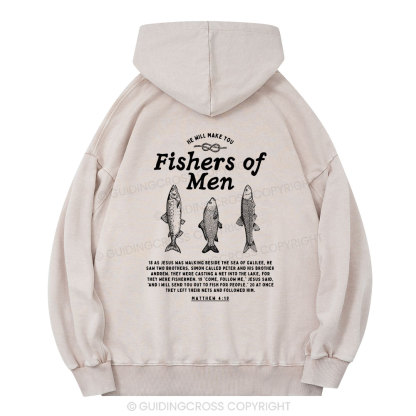 Fishers Of Men Christian Washed Hoodie