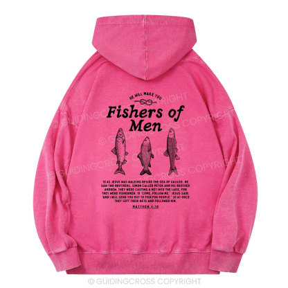Fishers Of Men Christian Washed Hoodie