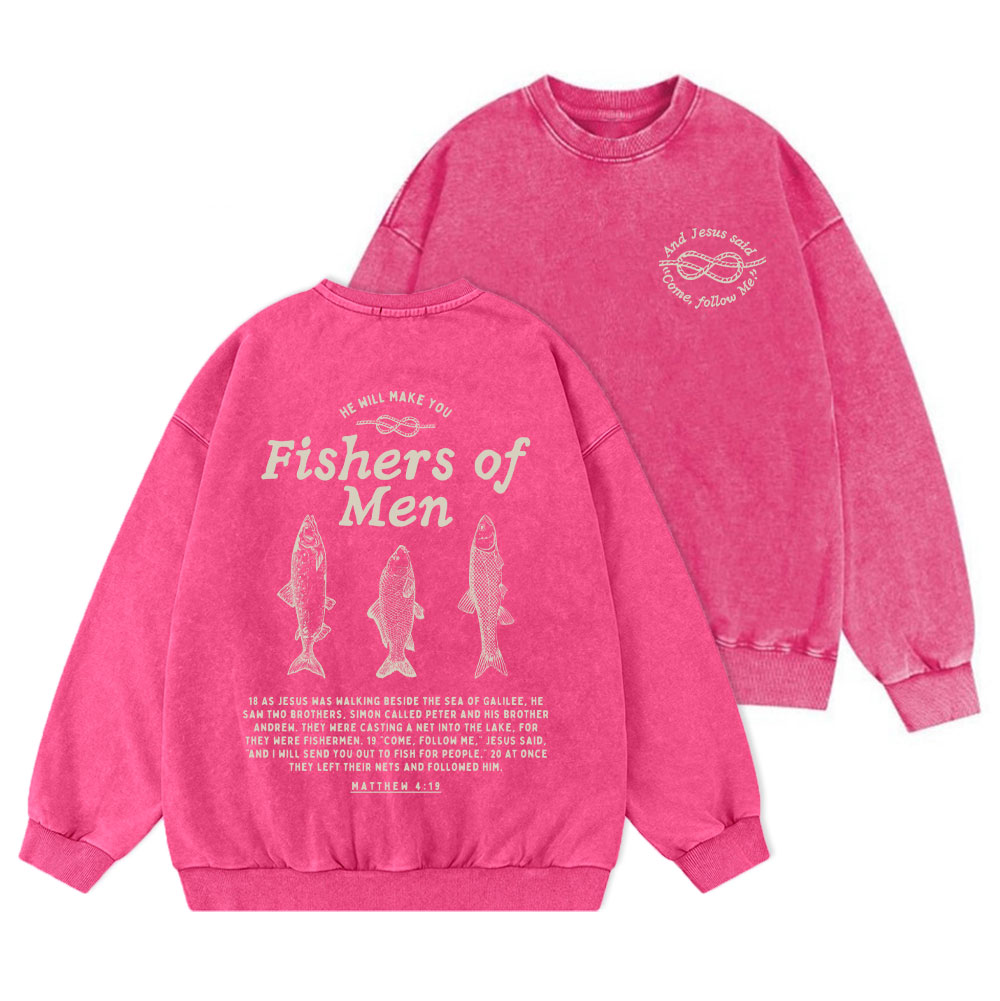Fishers Of Men Christian Washed Sweatshirt