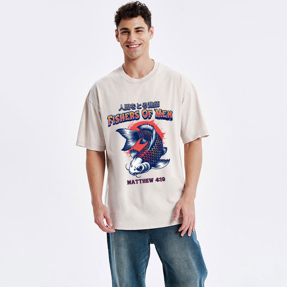 Fishers Of Men Christian Washed T-Shirt