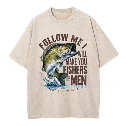 Fishers Of Men Christian Washed T-Shirt