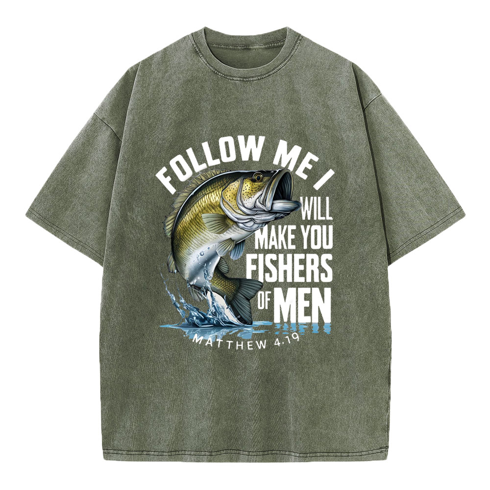 Fishers Of Men Christian Washed T-Shirt