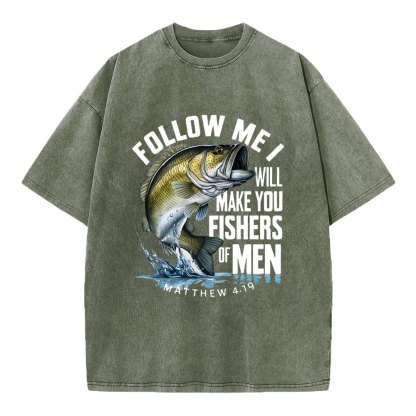 Fishers Of Men Christian Washed T-Shirt