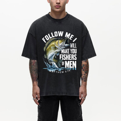 Fishers Of Men Christian Washed T-Shirt