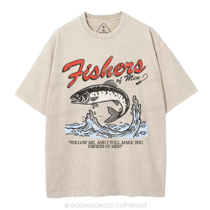 Fishers Of Men Christian Washed T-Shirt