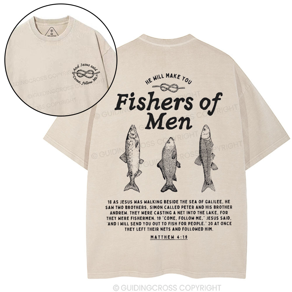 Fishers Of Men Christian Washed T-Shirt