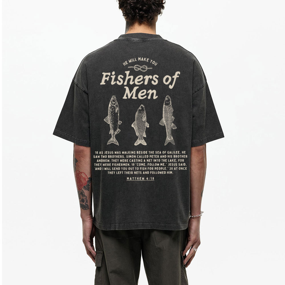 Fishers Of Men Christian Washed T-Shirt