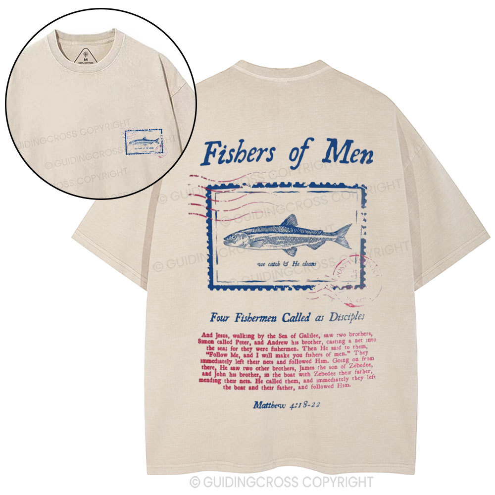 Fishers Of Men Christian Washed T-Shirt