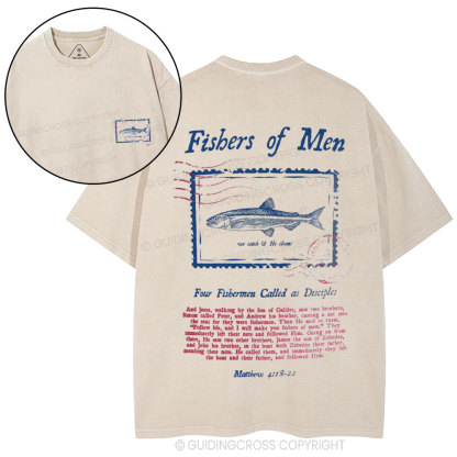 Fishers Of Men Christian Washed T-Shirt