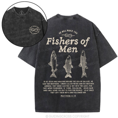 Fishers Of Men Christian Washed T-Shirt