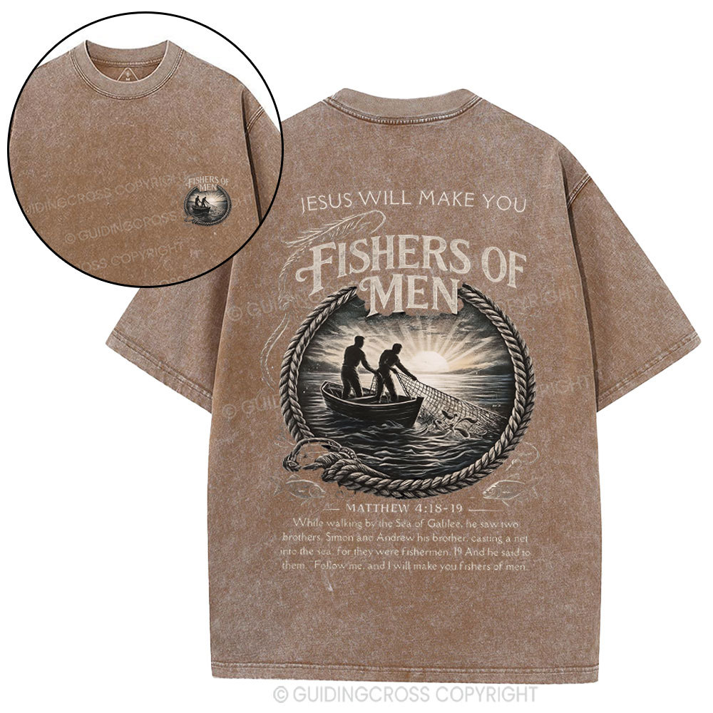 Fishers Of Men Christian Washed T-Shirt