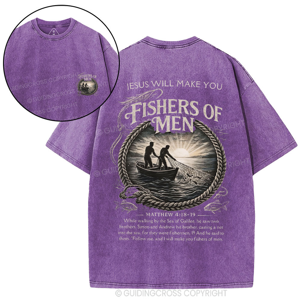 Fishers Of Men Christian Washed T-Shirt