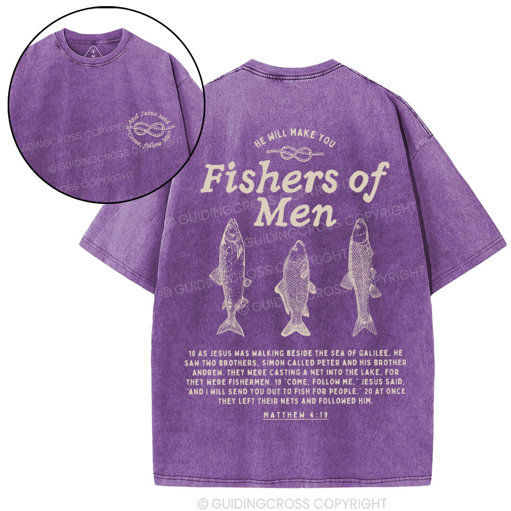 Fishers Of Men Christian Washed T-Shirt