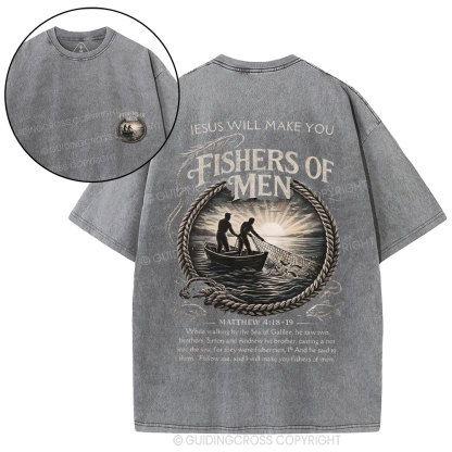 Fishers Of Men Christian Washed T-Shirt