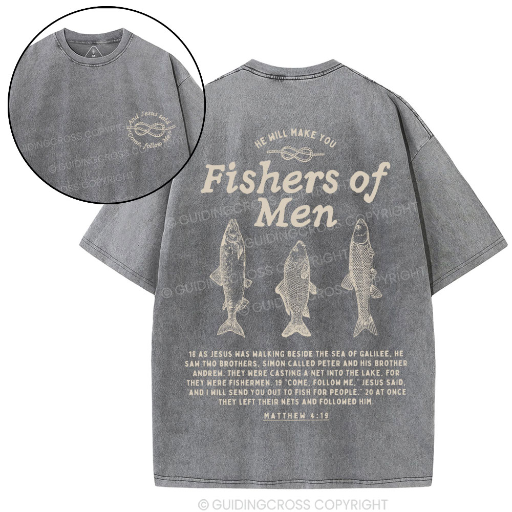Fishers Of Men Christian Washed T-Shirt