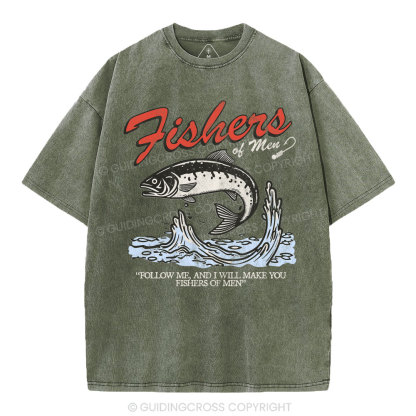Fishers Of Men Christian Washed T-Shirt