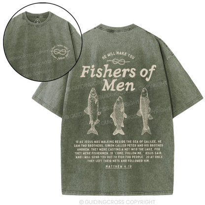 Fishers Of Men Christian Washed T-Shirt