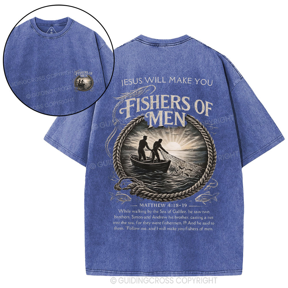 Fishers Of Men Christian Washed T-Shirt