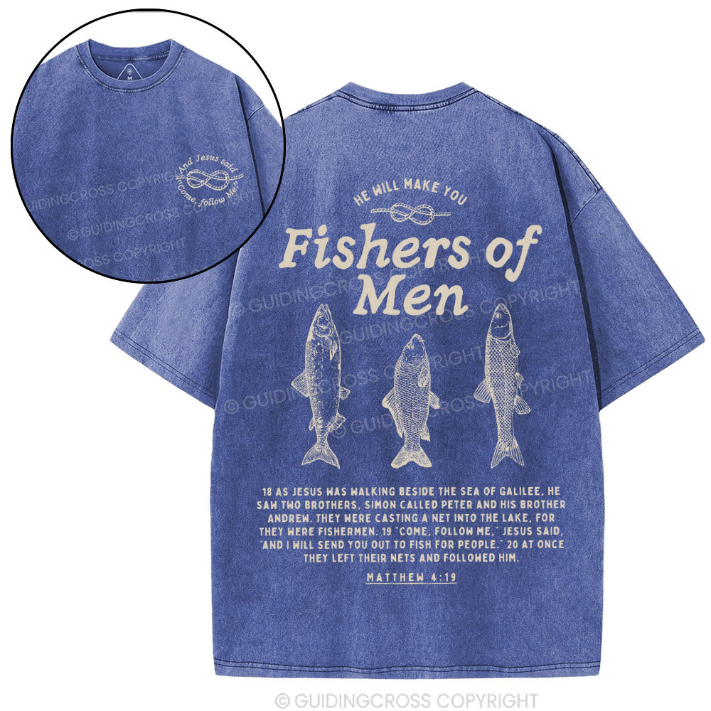 Fishers Of Men Christian Washed T-Shirt