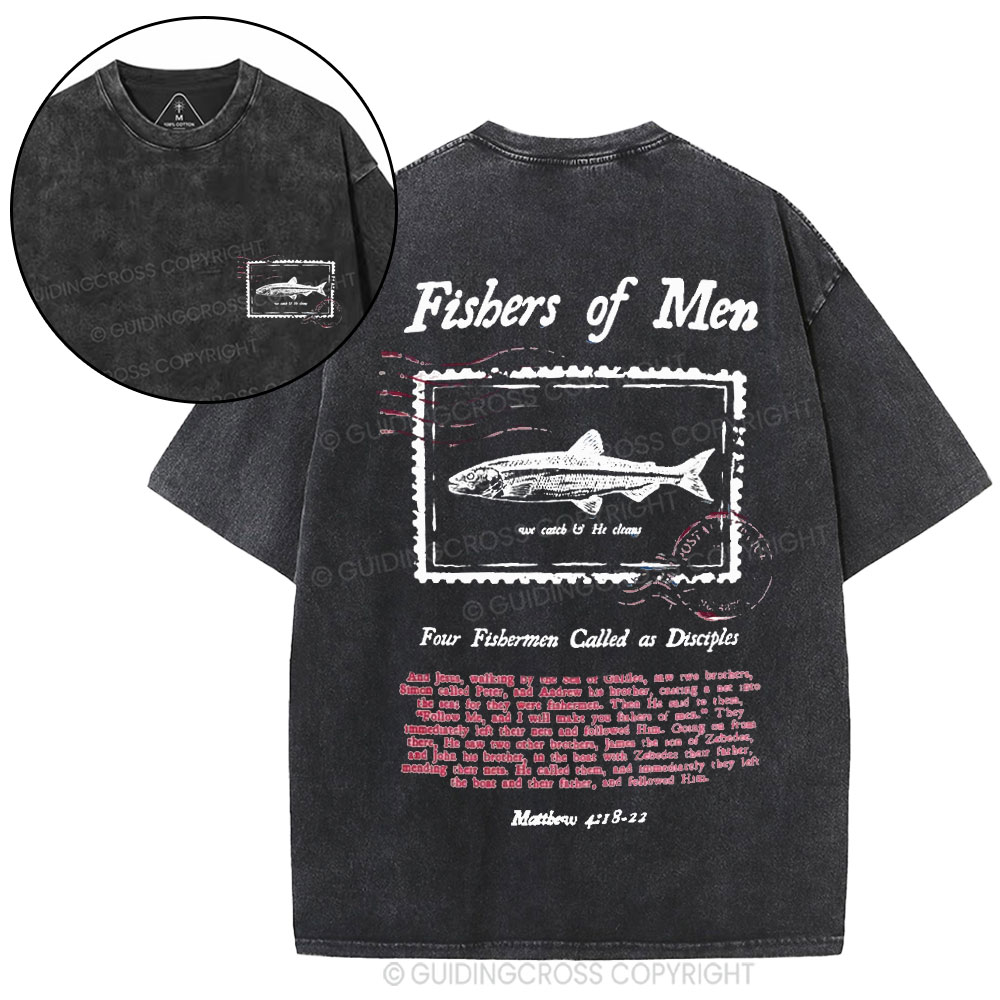 Fishers Of Men Christian Washed T-Shirt