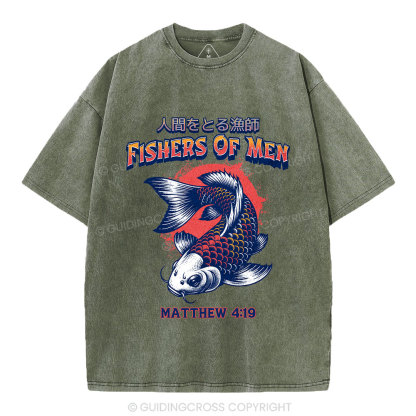 Fishers Of Men Christian Washed T-Shirt
