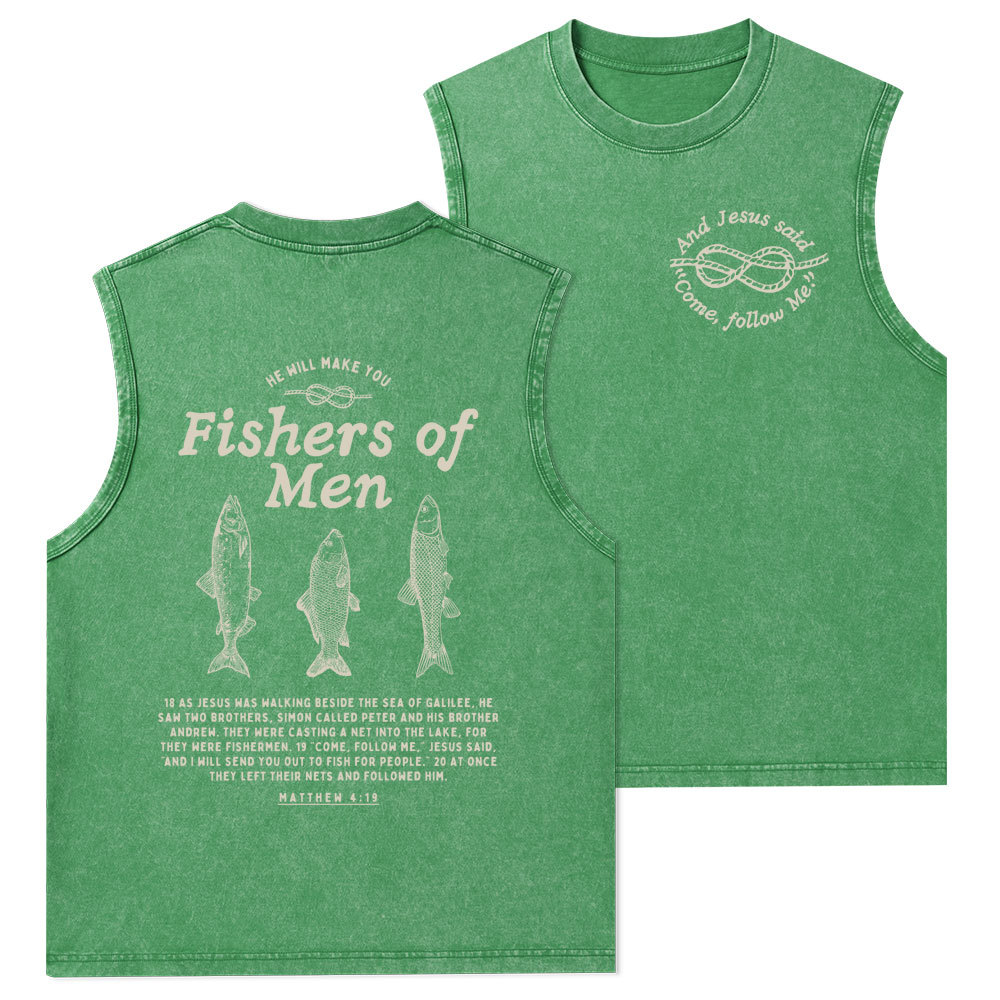 Fishers Of Men Christian Washed Tank Top