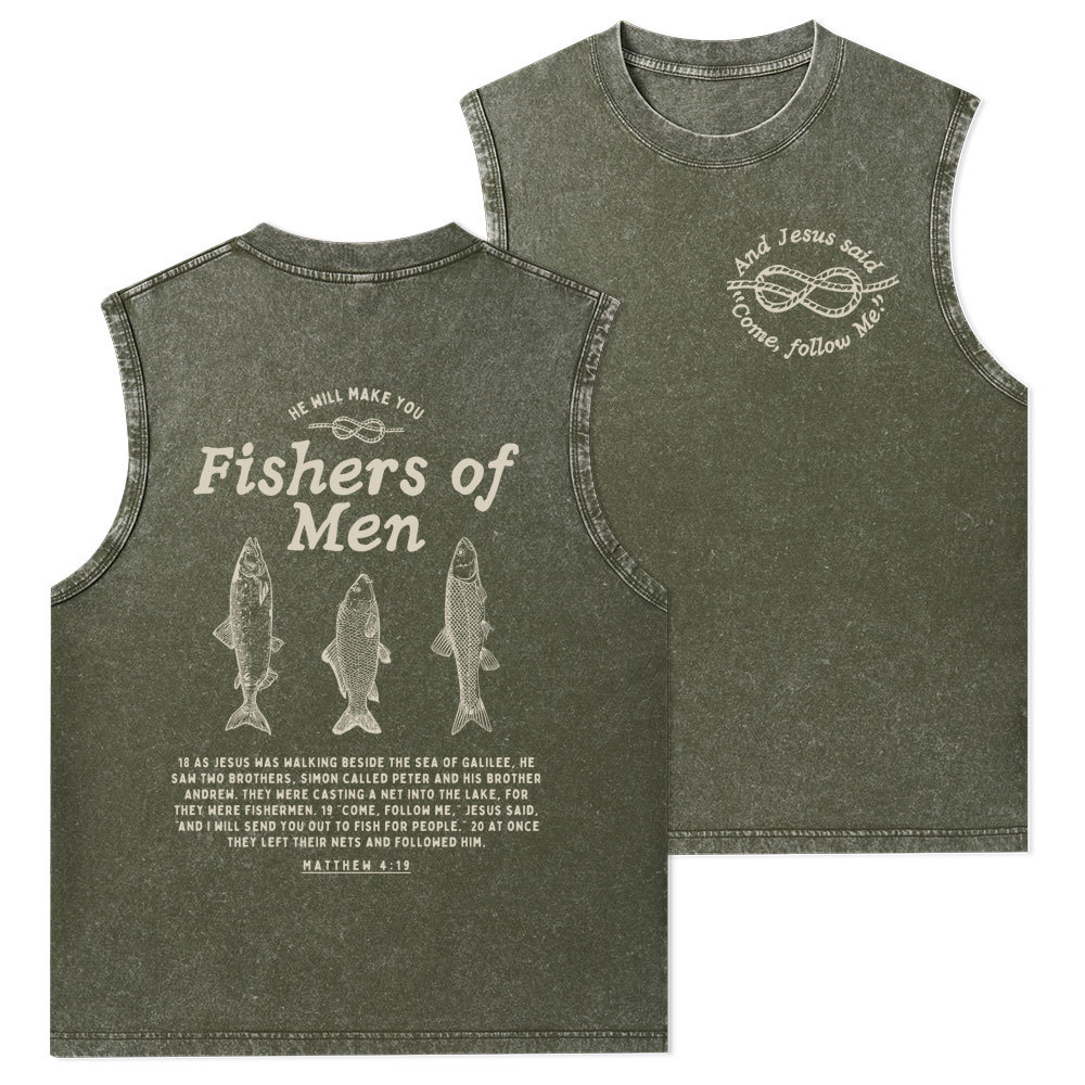 Fishers Of Men Christian Washed Tank Top