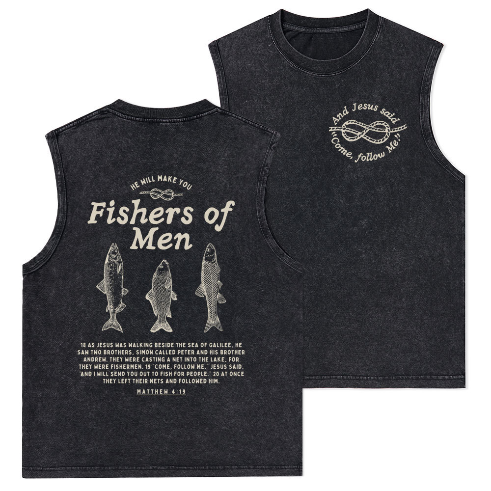Fishers Of Men Christian Washed Tank Top