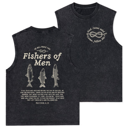 Fishers Of Men Christian Washed Tank Top