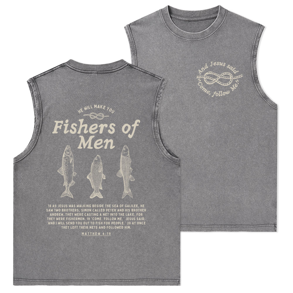 Fishers Of Men Christian Washed Tank Top