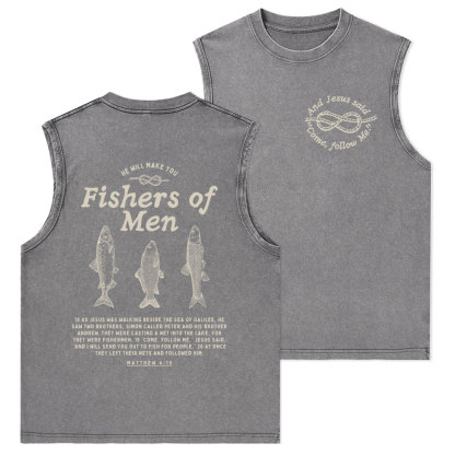 Fishers Of Men Christian Washed Tank Top