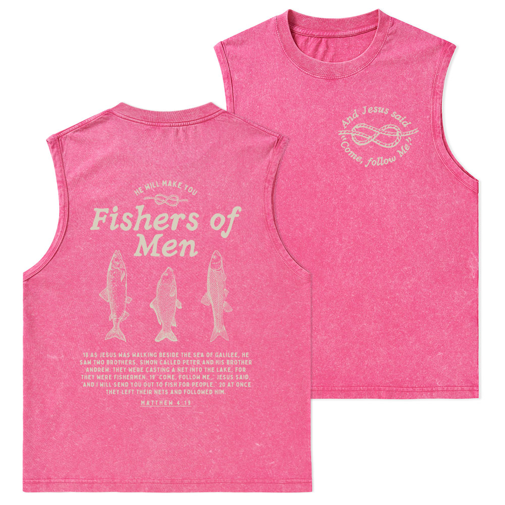 Fishers Of Men Christian Washed Tank Top