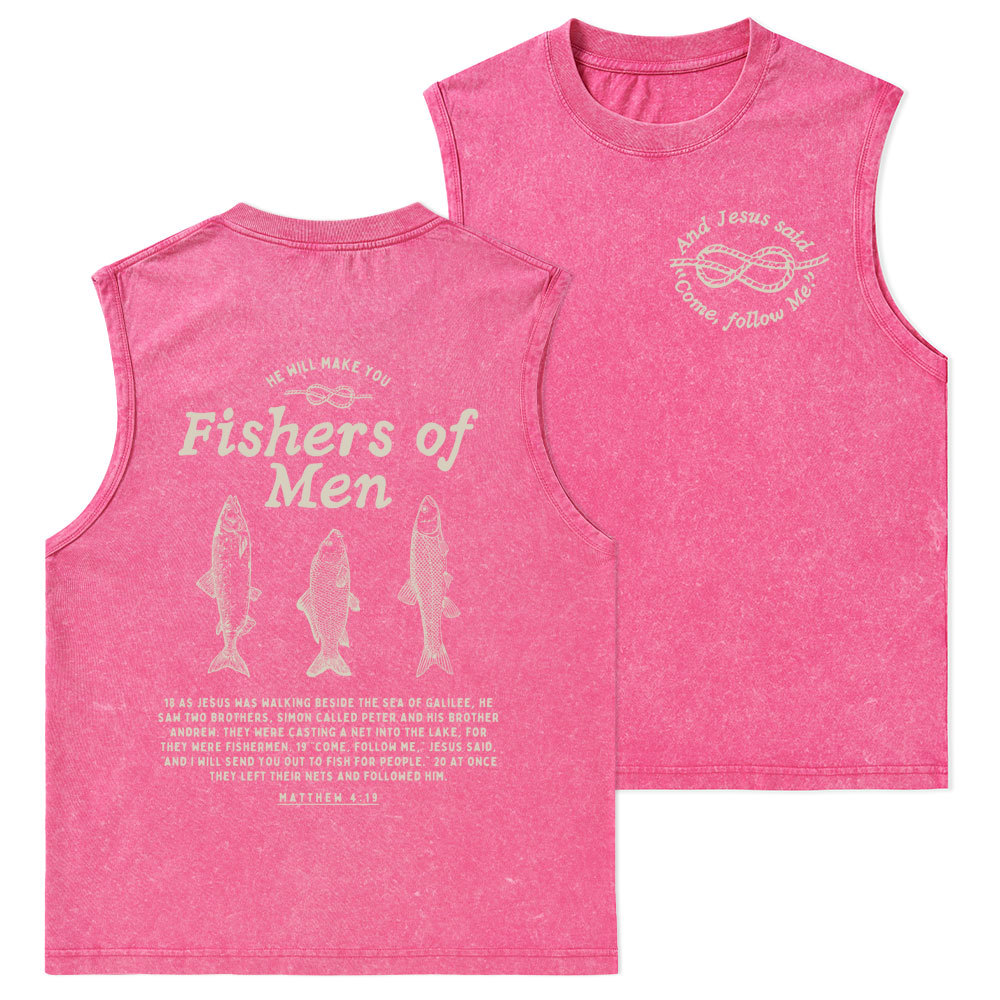 Fishers Of Men Christian Washed Tank Top