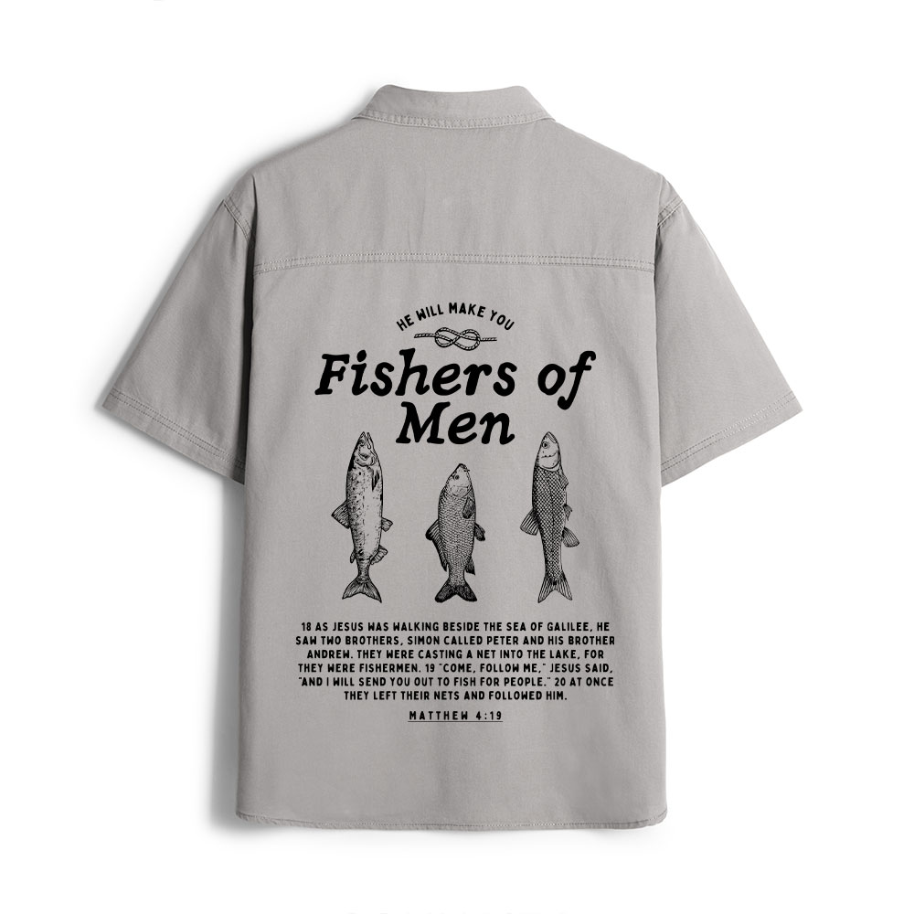 Fishers Of Men Christian Work Shirt 
