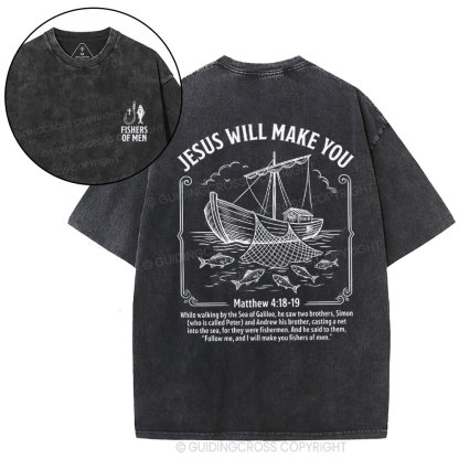 Fishers Of Men Chrsitian Washed T-Shirt