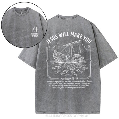 Fishers Of Men Chrsitian Washed T-Shirt