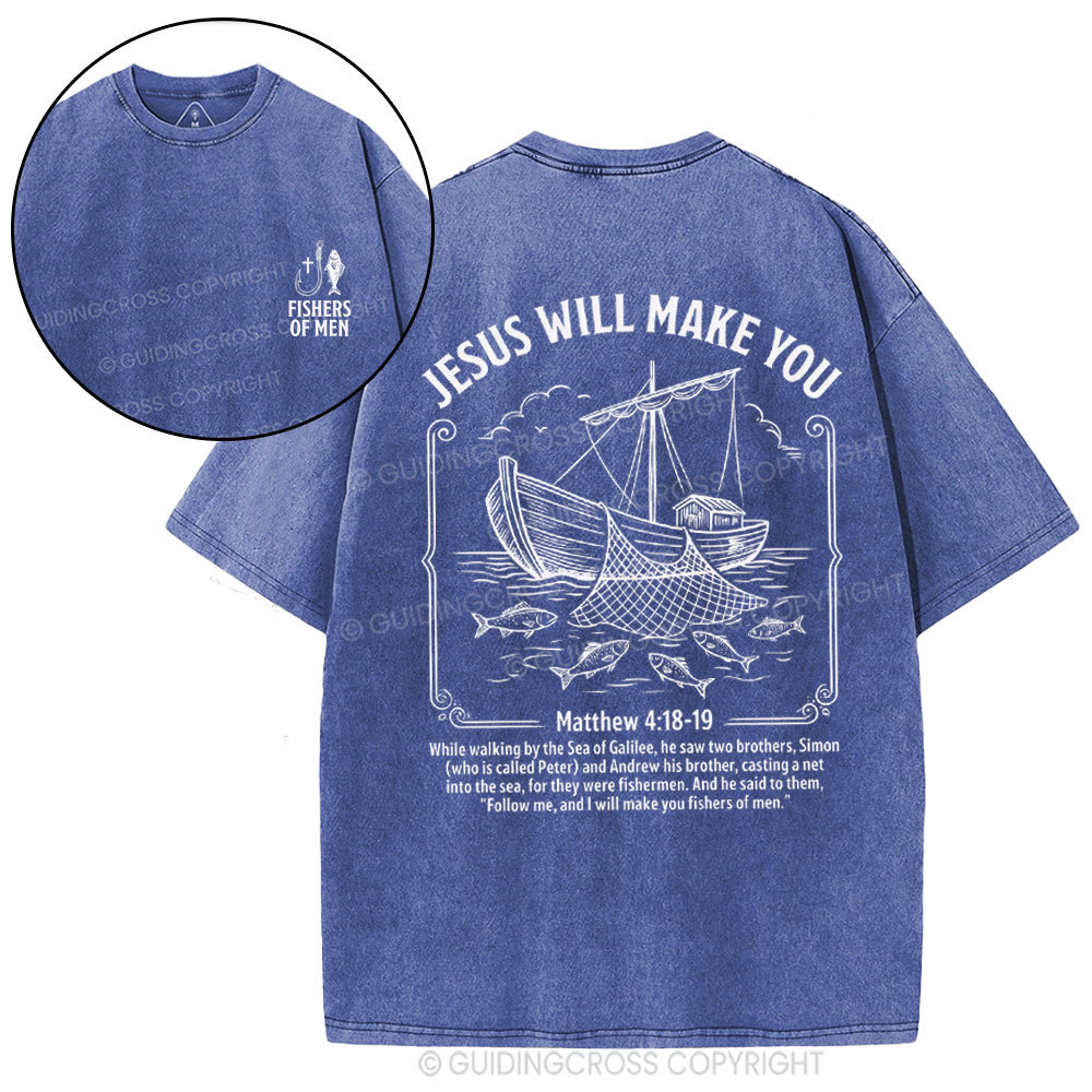 Fishers Of Men Chrsitian Washed T-Shirt
