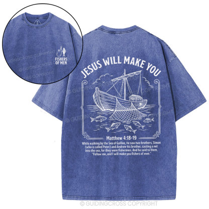 Fishers Of Men Chrsitian Washed T-Shirt