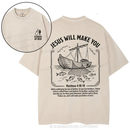 Fishers Of Men Chrsitian Washed T-Shirt