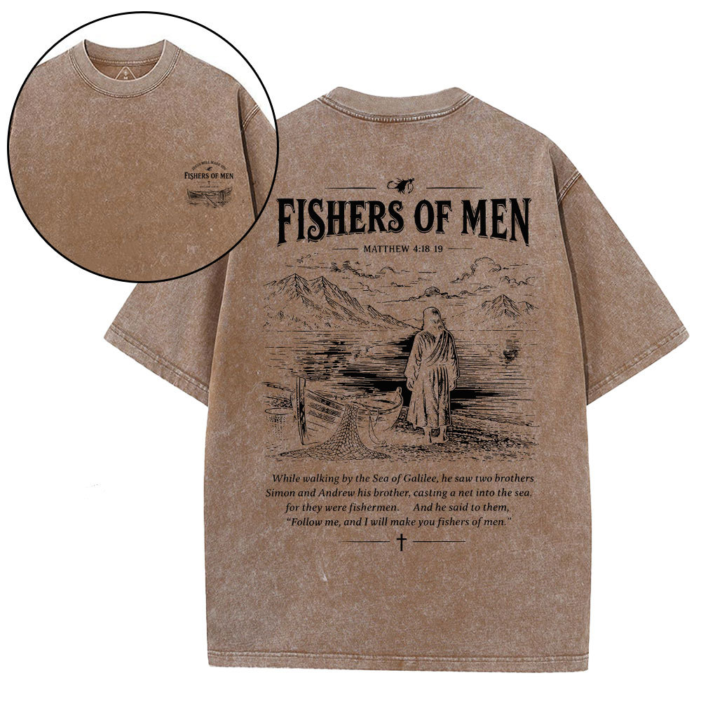 Fishers Of Men Christian Washed T-Shirt