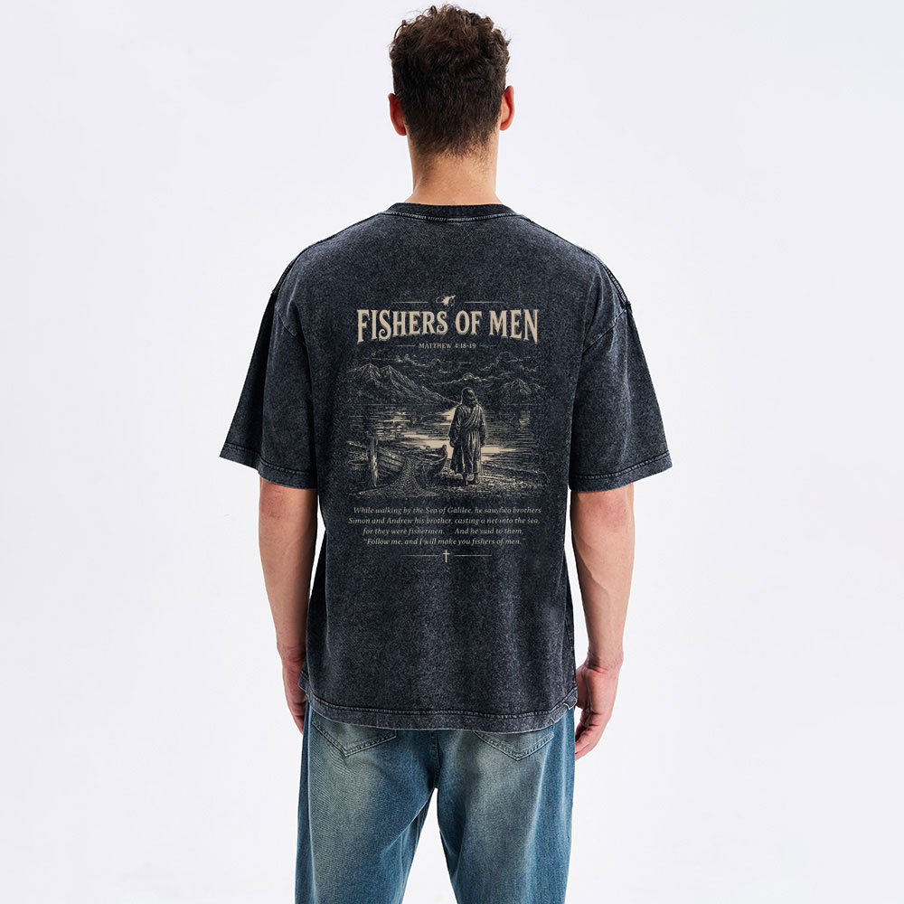 Fishers Of Men Christian Washed T-Shirt