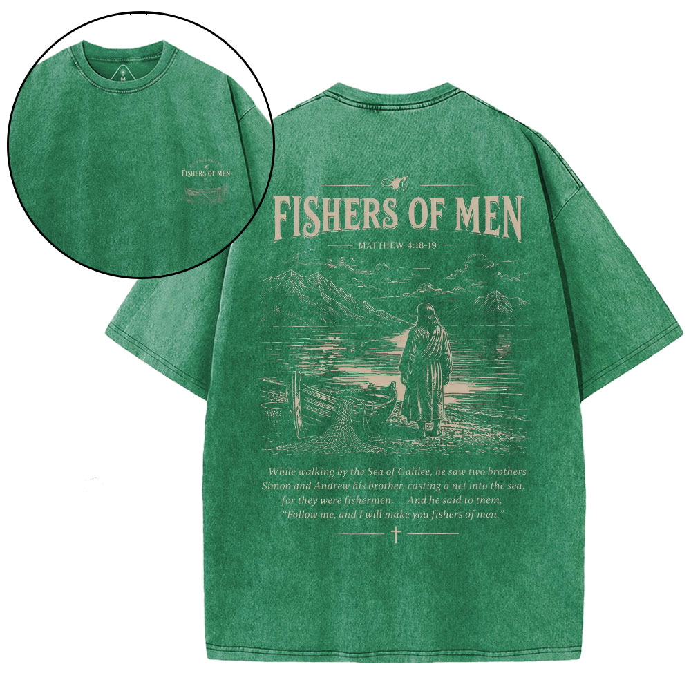 Fishers Of Men Christian Washed T-Shirt