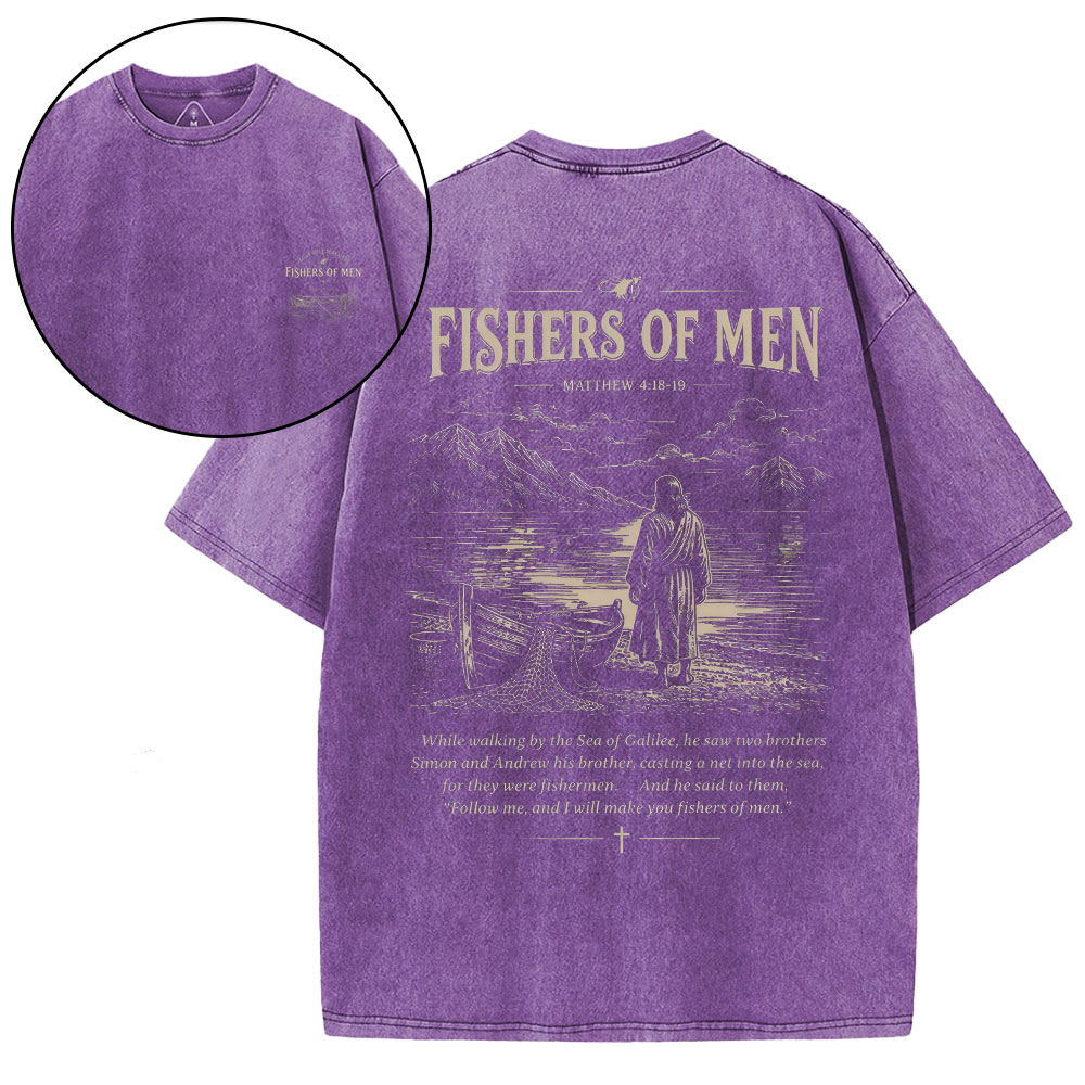 Fishers Of Men Christian Washed T-Shirt